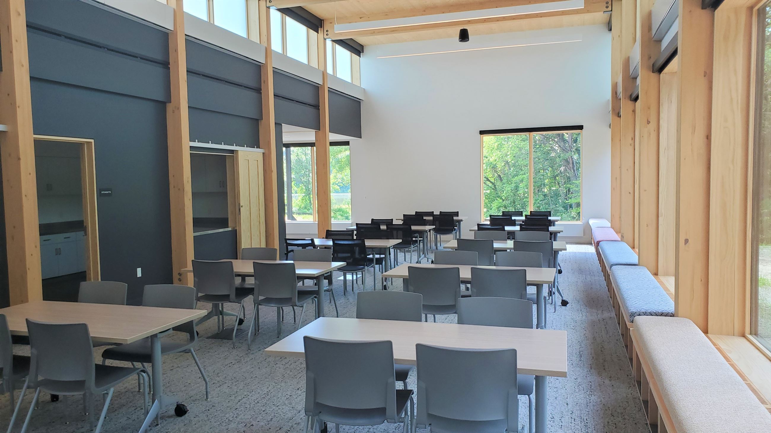 Multipurpose Room with classroom setup