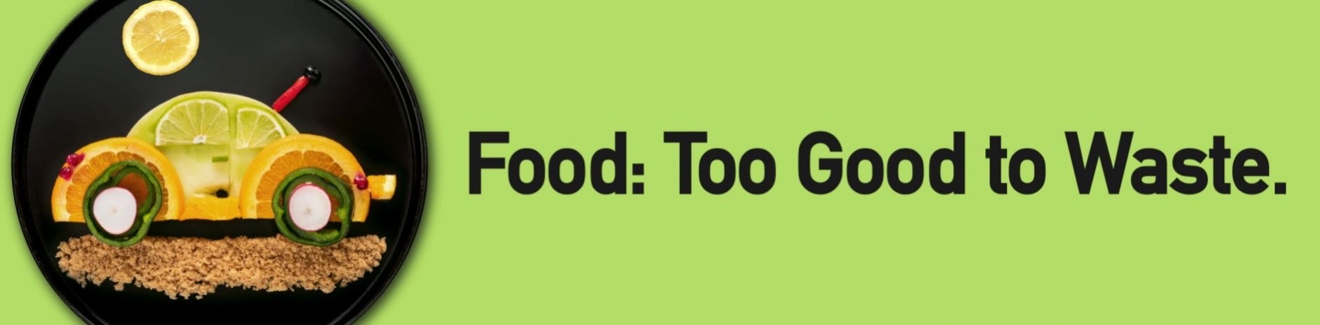 Food is too good to waste. Photo of a car made out of food. 