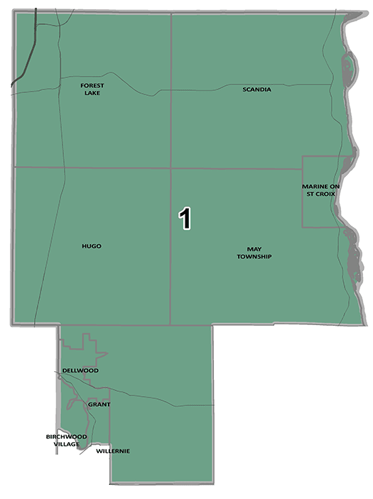 Map of Washington County District 1