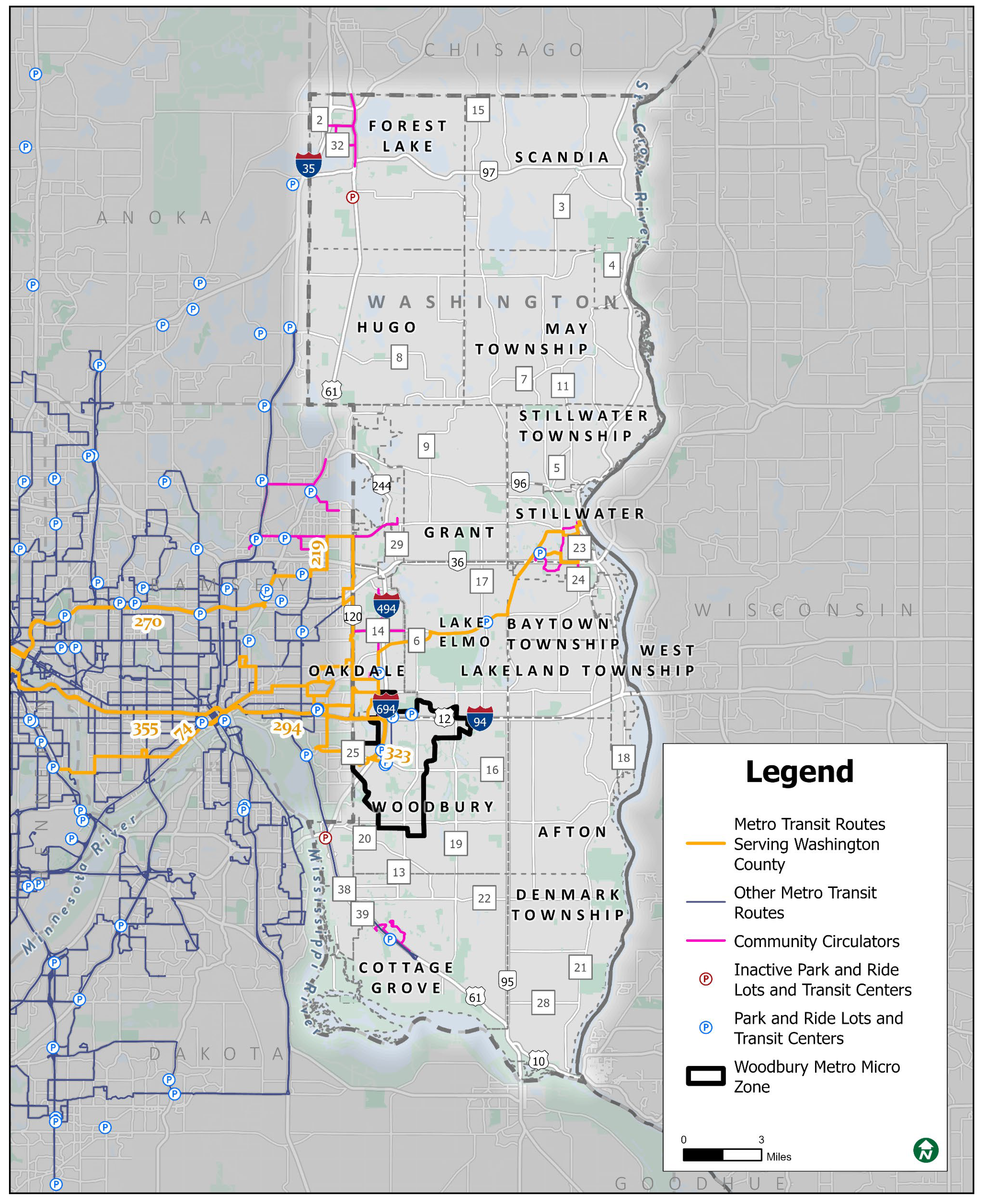 Transit Needs Study Map