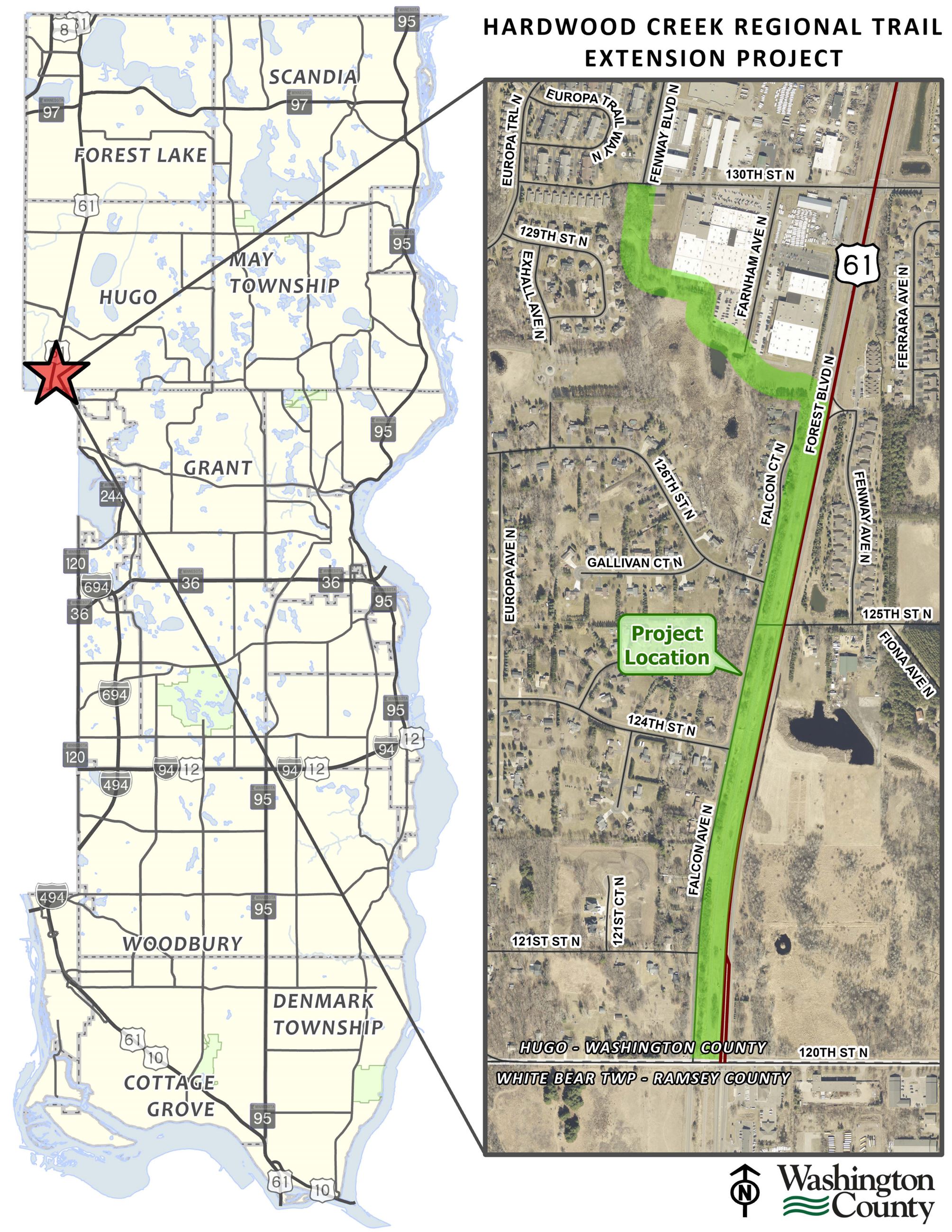 Harwood Creek ExtensionProject Location Map